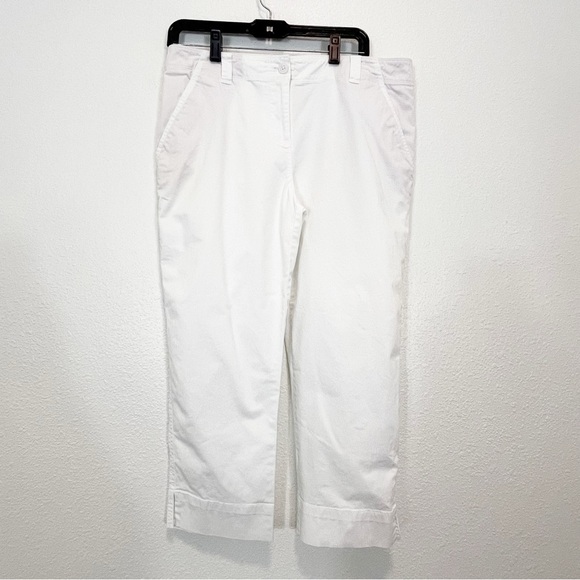 Tommy Bahama White Capri Pants Cotton Spandex Size 12 - Picture 1 of 6